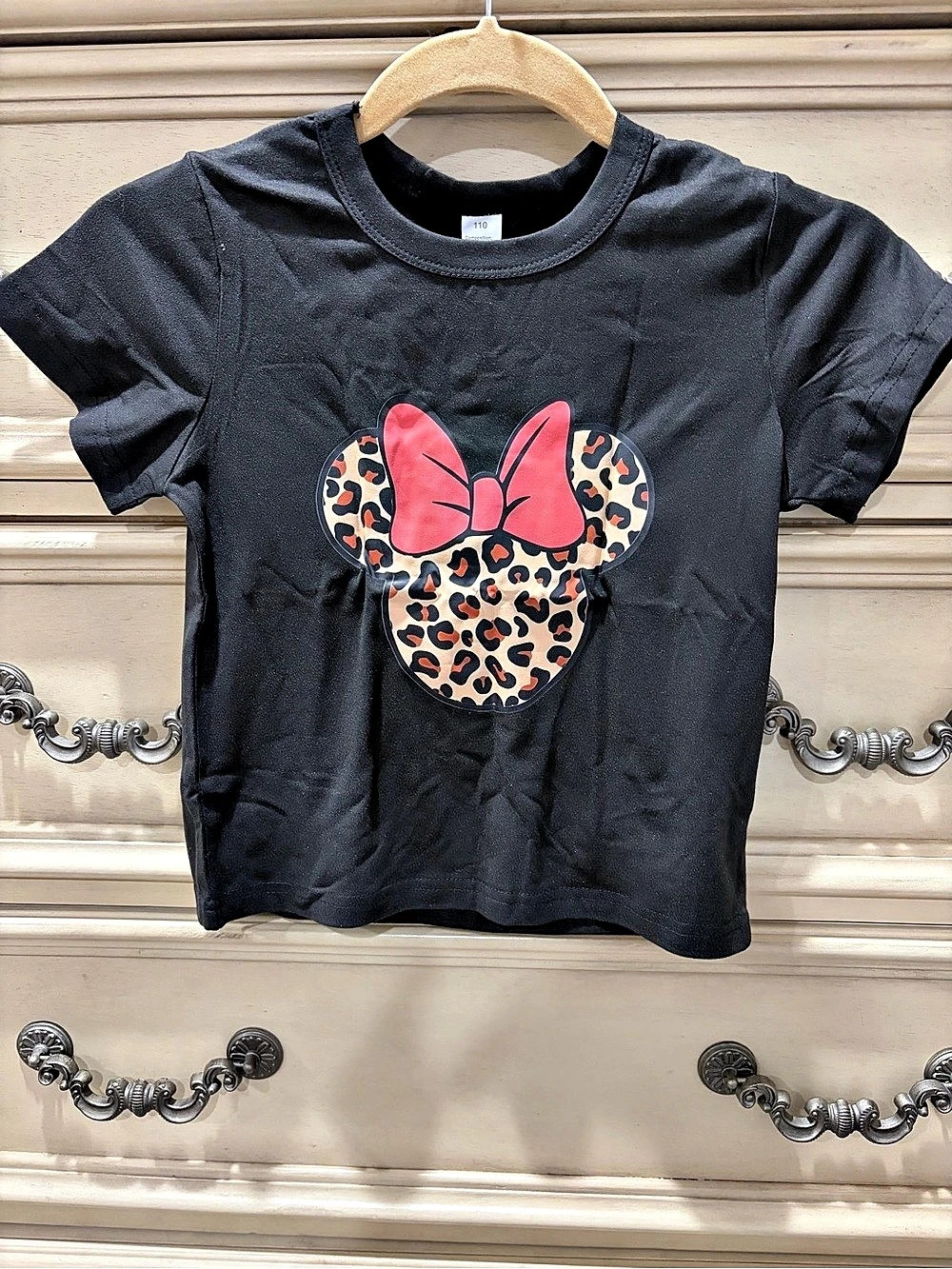 Minnie Mouse Cheetah Graphic Short Sleeve Tee - NWOT